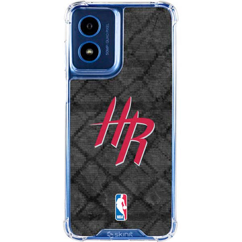 NBA Houston Rockets Dark Rust Moto G 5G (2024) Clear Case